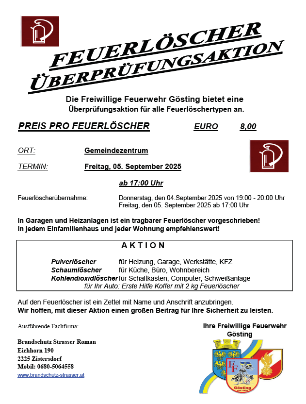 Feuerlöscher Überprüfung